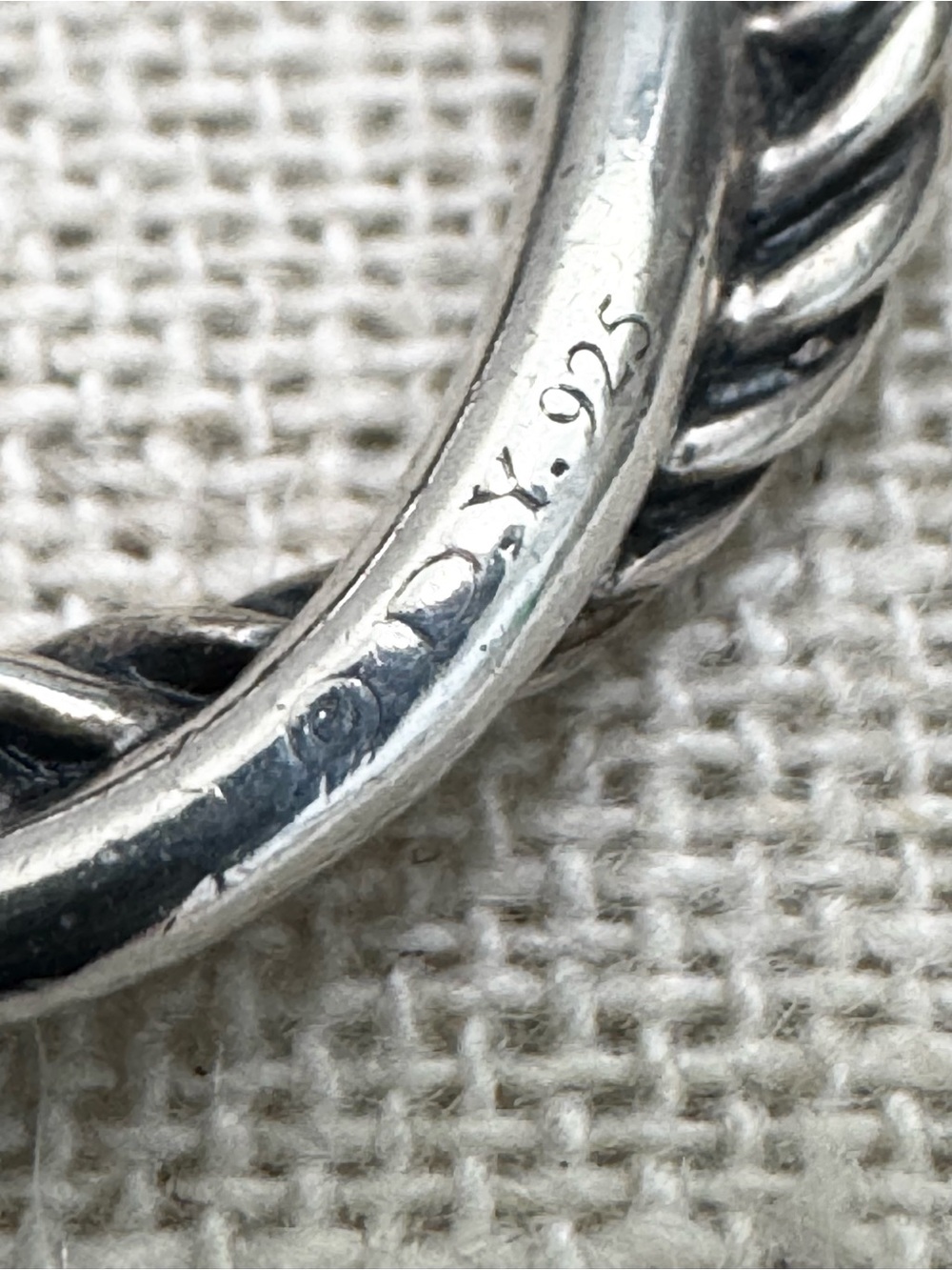 David Yurman .925 Infinity Triple Circle Dangle Drop Earrings - Picture 5 of 9